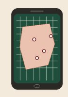 Phone with farm area map